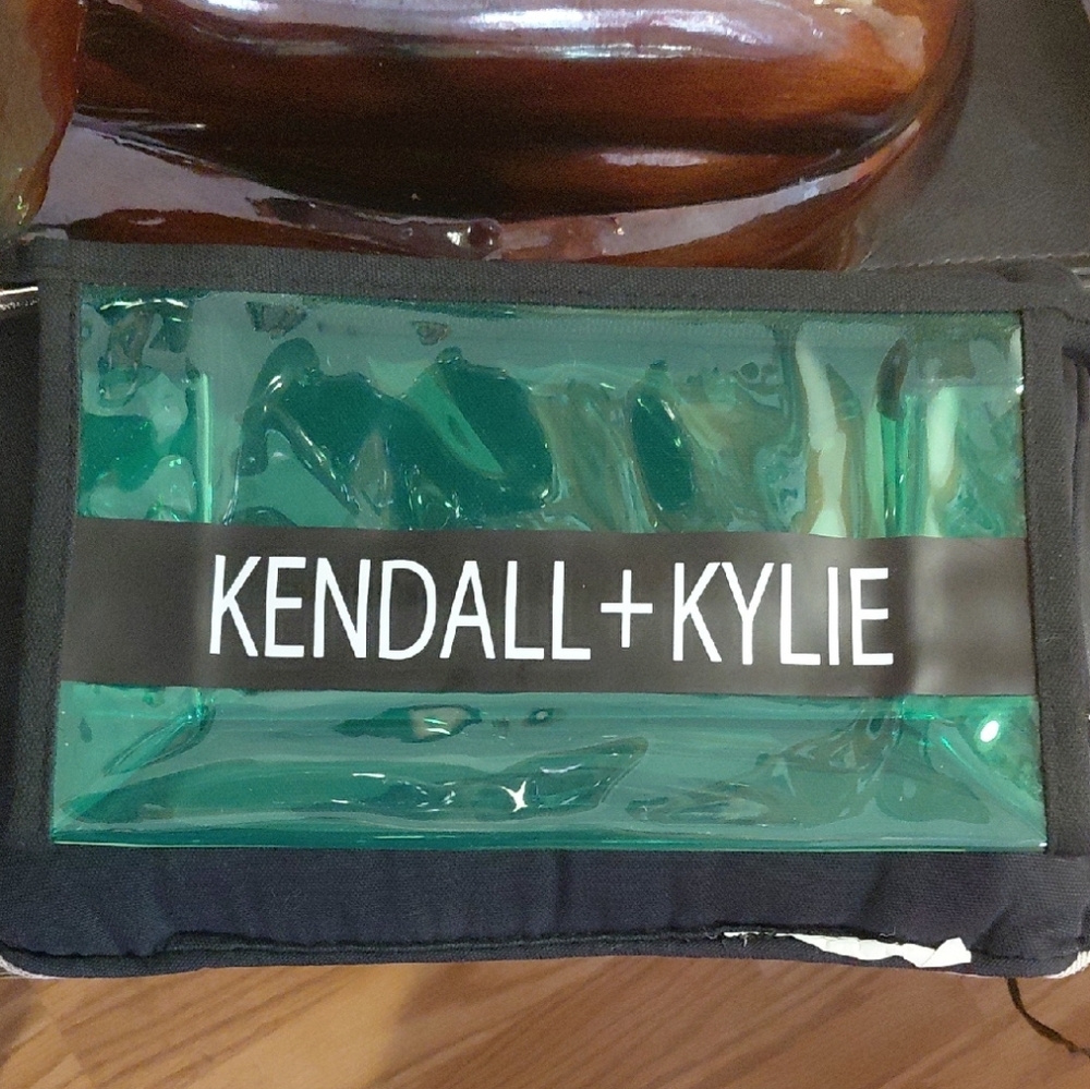 Kendall & Kylie Black and Teal Clutch